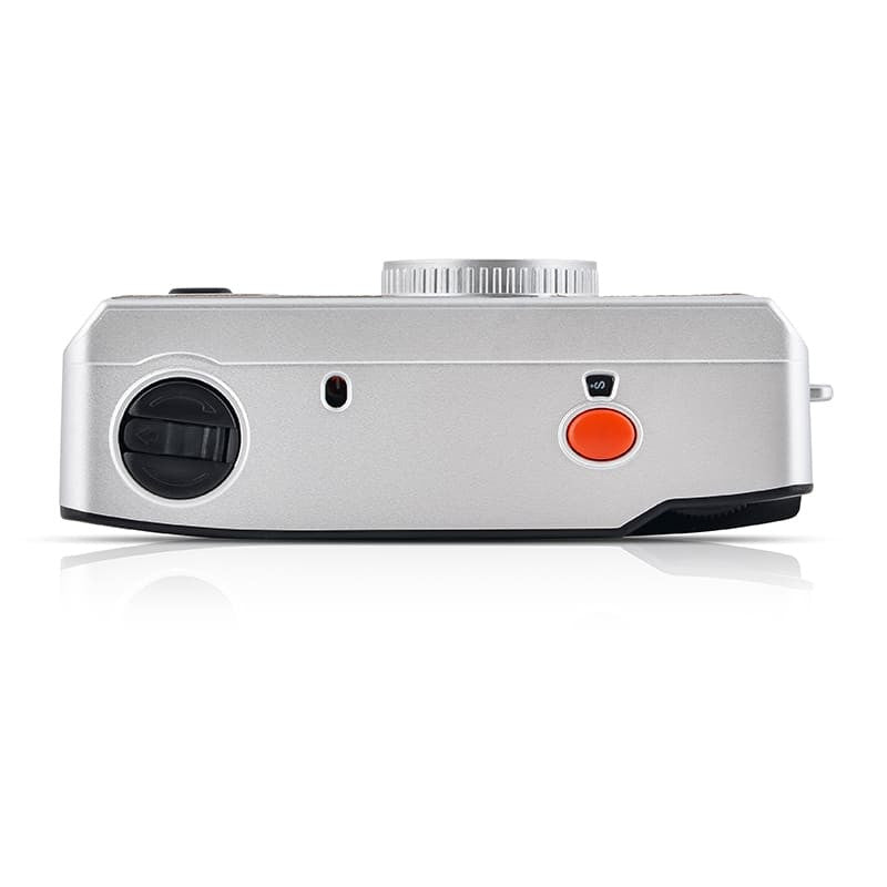 AgfaPhoto Analog Kamera 35 mm – Kompakt-Filmkamera, 32 mm f/9, fokusfrei, eingebauter Blitz, rot
