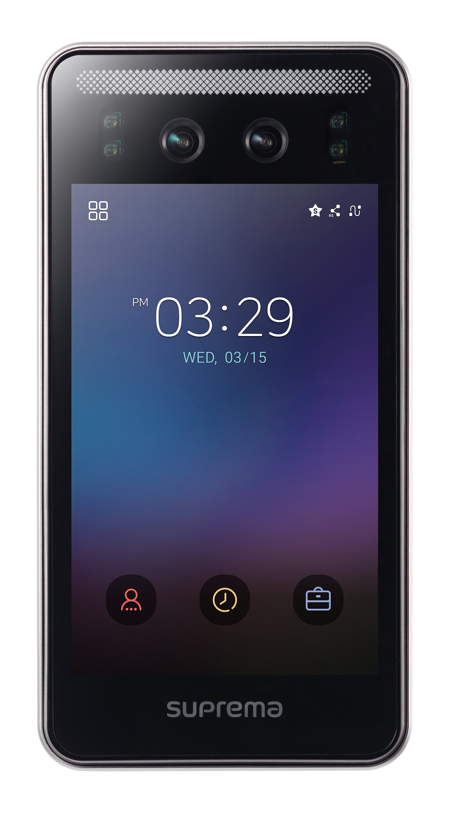 Suprema FaceStation F2 Zutrittsterminal – 7,0" Display, Gesichtserkennung, RFID, NFC, BT, IP65, 119,8×23,5×223