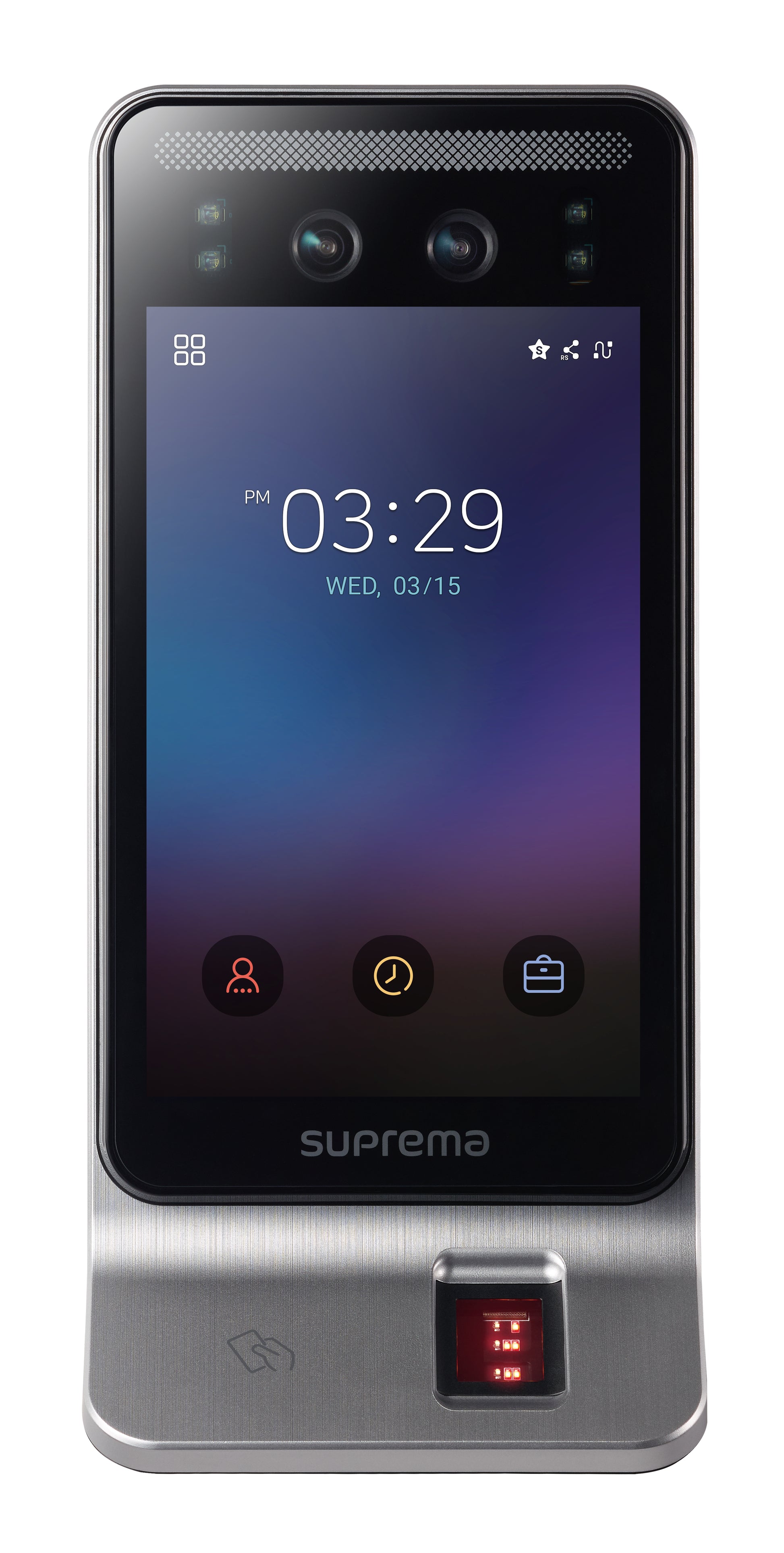 Suprema FaceStation F2 Zutrittsterminal – 7,0" Display, Gesicht, Fingerabdruck, RFID/NFC, BT, IP65, Silber