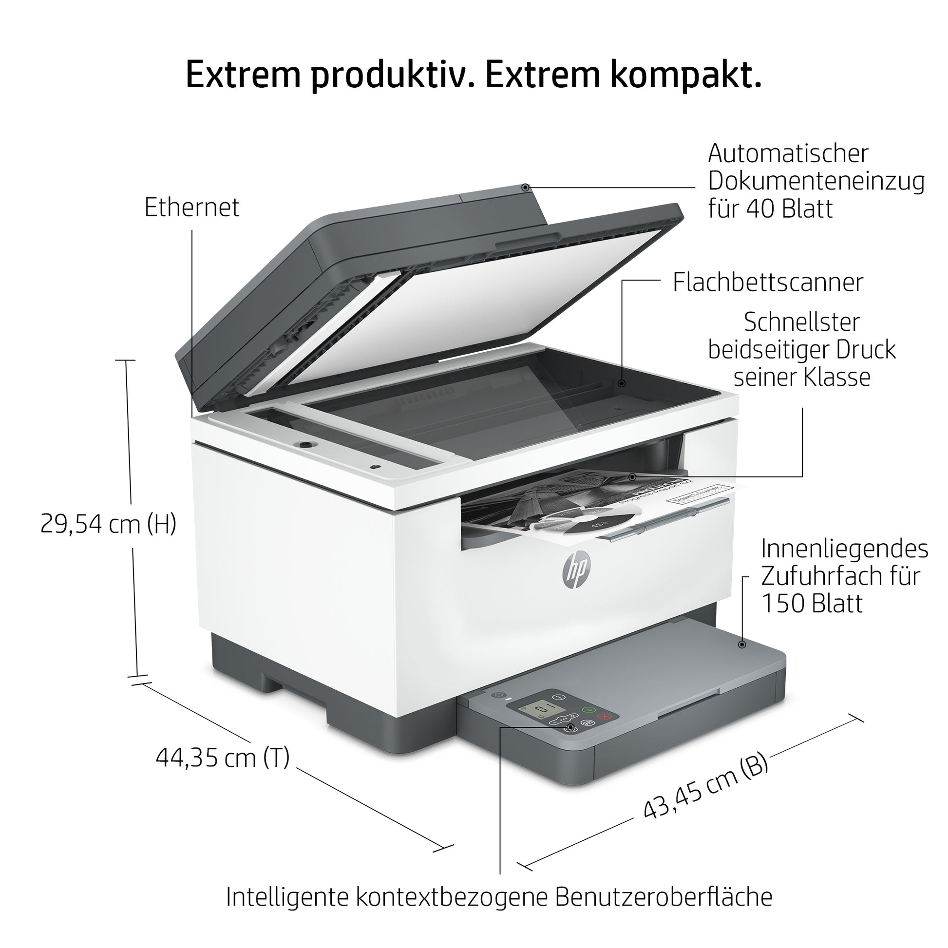 HP LaserJet M234sdn – 3-in-1 Laser S/W – A4 – Duplex, ADF – WLAN