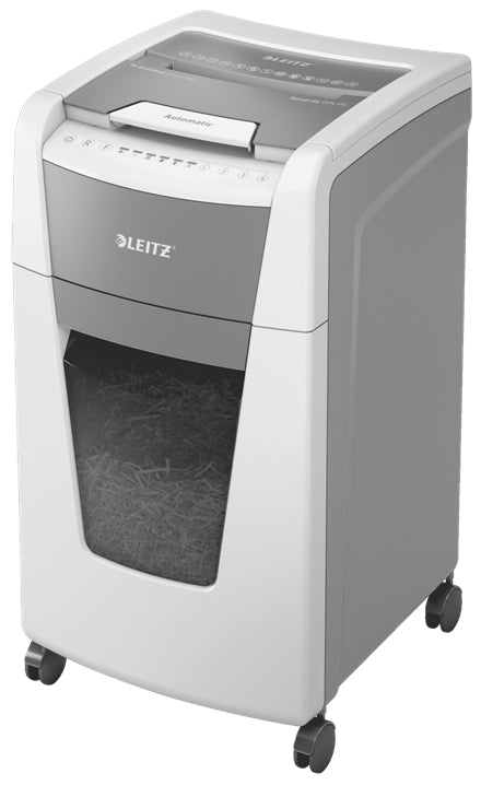 Leitz IQ Autofeed 300 – Aktenvernichter mit Autofeed 300 Blatt, DIN P-5, Mikroschnitt 2 × 15 mm, 8 Blatt, 60 l