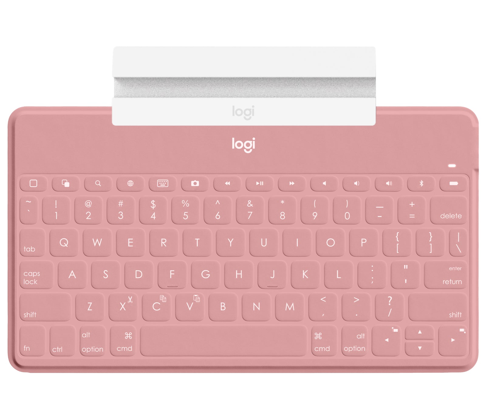 Logitech Keys-to-Go – Tastatur – Bluetooth – spritzwassergeschützt – Pink – für iPad, iPhone, Apple TV