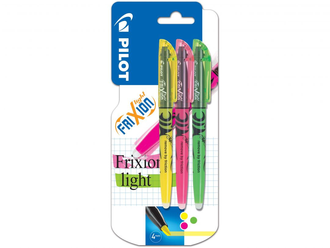 Pilot FriXion Light Textmarker Set 6 Farben – Keilspitze, 3,3 mm, radierbar