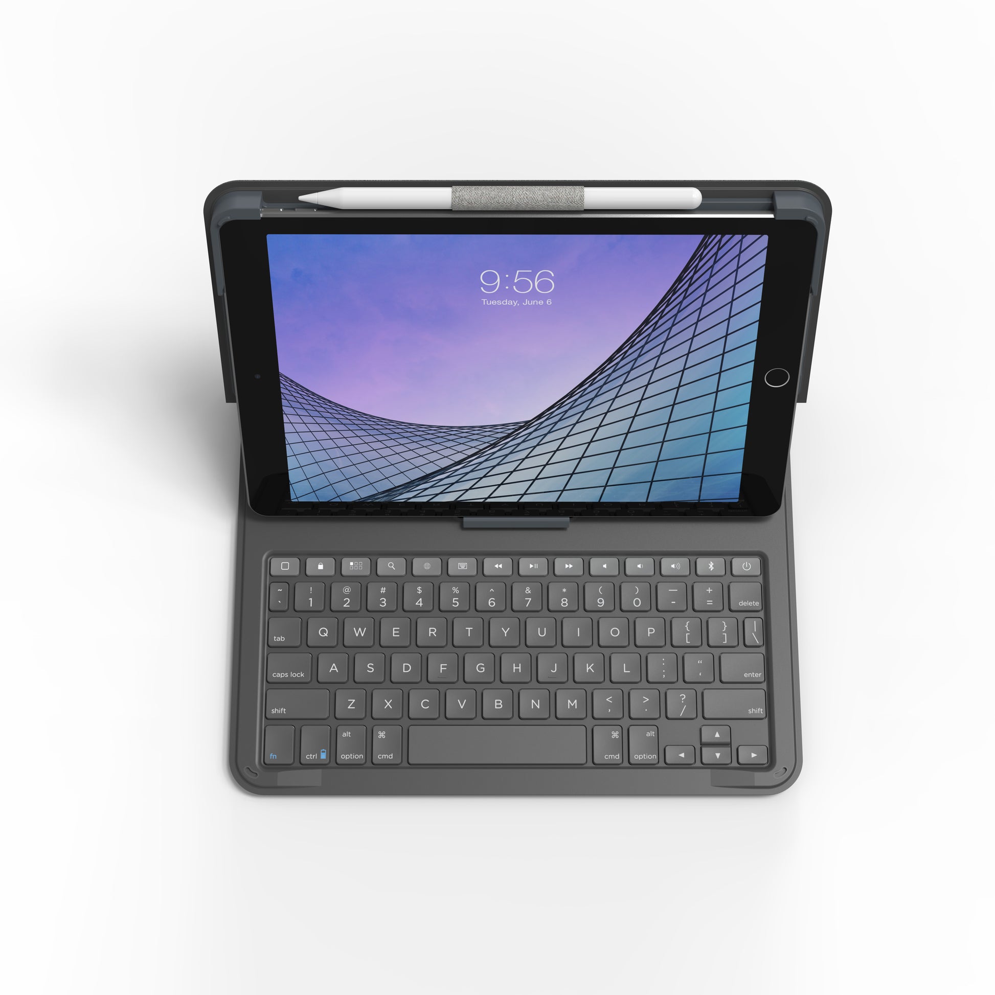 ZAGG Messenger Folio 2 – Tastatur, Dunkelgrau – für iPad 10,2" & 10,5"