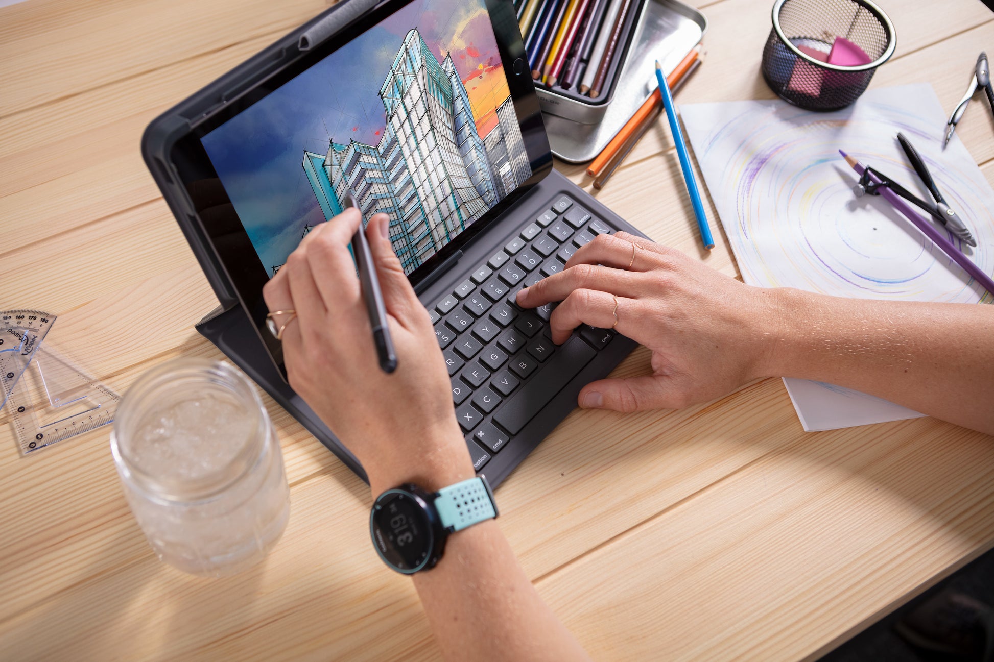 ZAGG Messenger Folio 2 – Tastatur, Dunkelgrau – für iPad 10,2" & 10,5"