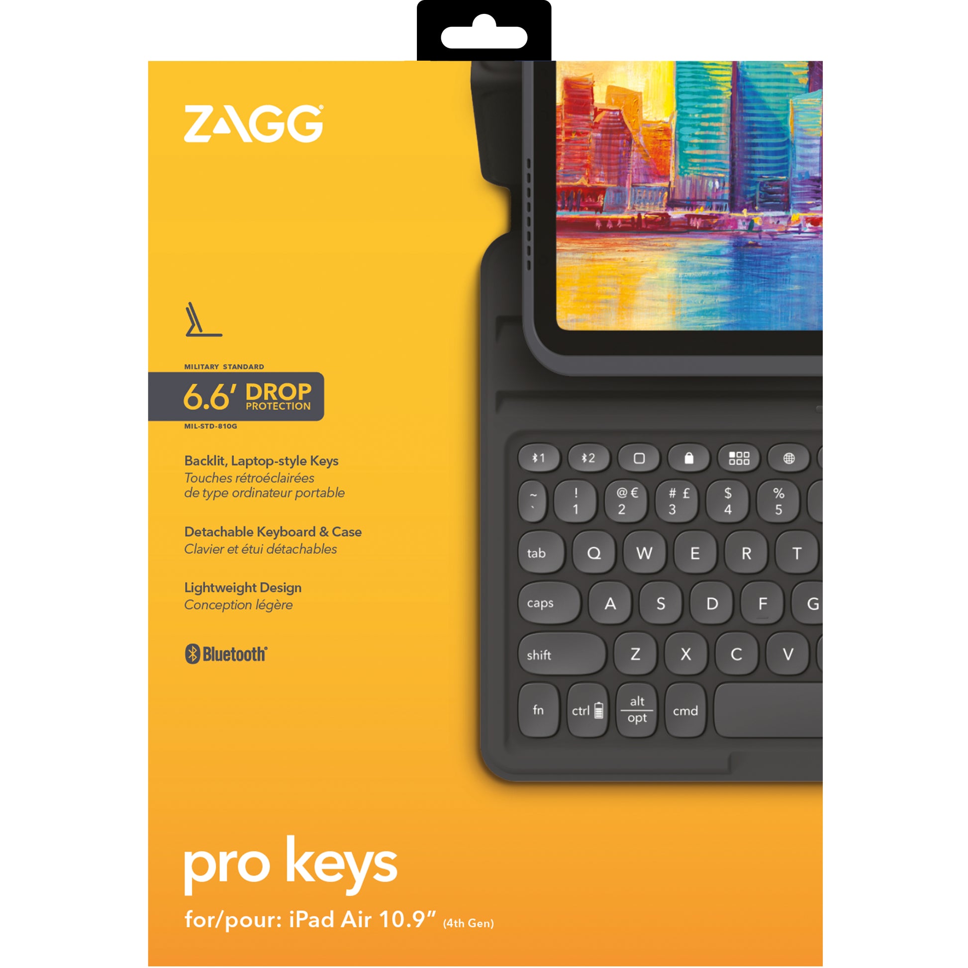 ZAGG Pro Keys – Tastatur, Schwarz/Grau – für iPad 10,9"