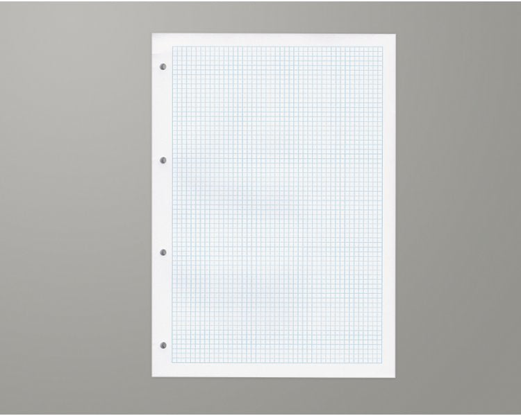 Elco Ringbuchblock A4, kariert (4 mm), Leimbindung, 80 Blatt, 4-fach gelocht, 100 g/m² – weiss, für ELCO Notes
