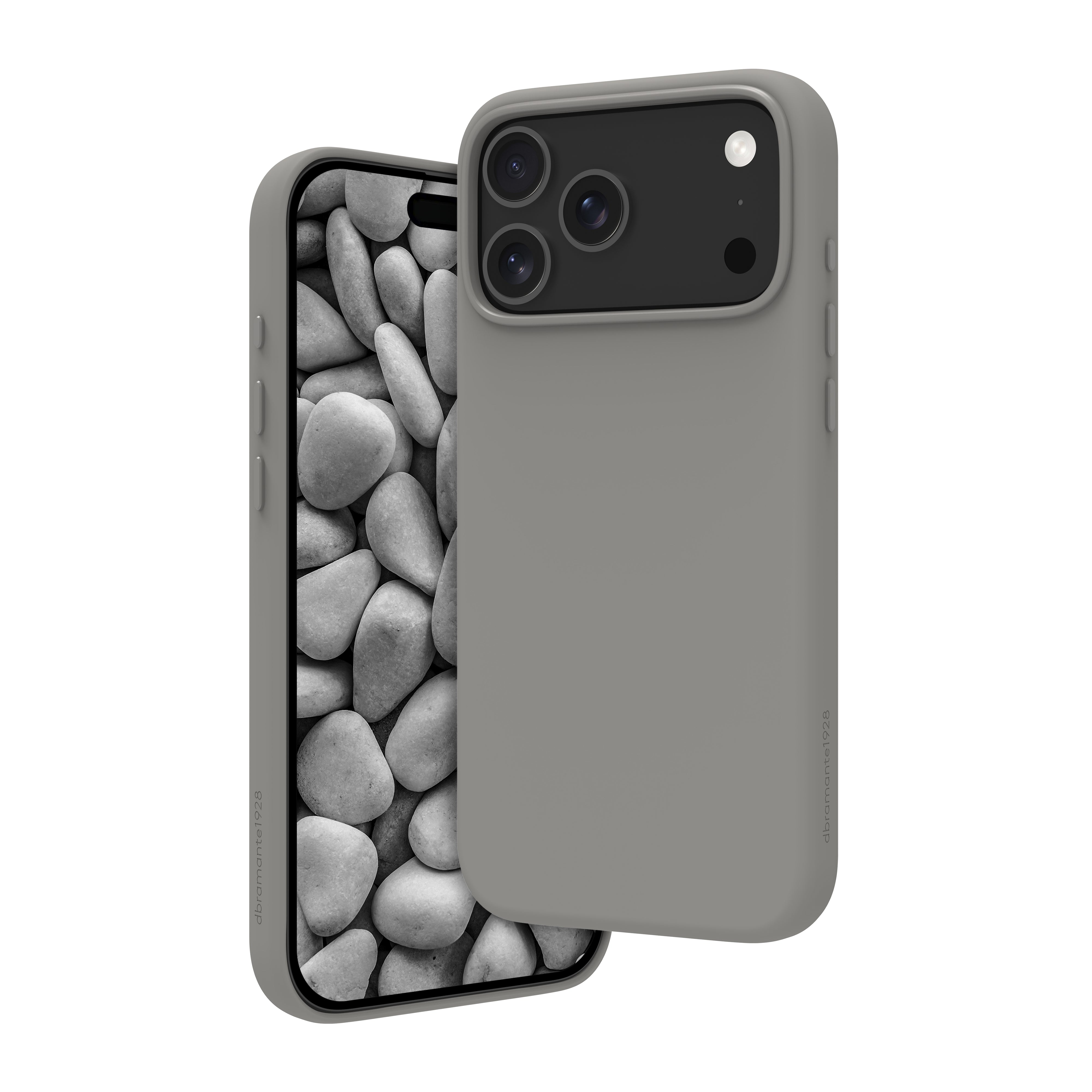 dbramante1928 Roskilde MS ICON Backcover – für Apple iPhone 17 Pro Max, MagSafe, Kunststoff, Grau, River Stone