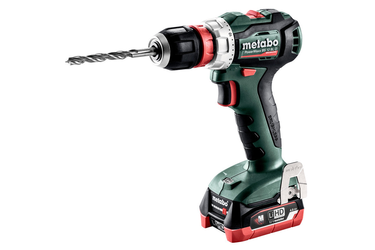 Metabo PowerMaxx BS 12 BLQ Akku-Bohrschrauber – 12 V – 46 Nm – 2×4,0 Ah & Ladegerät