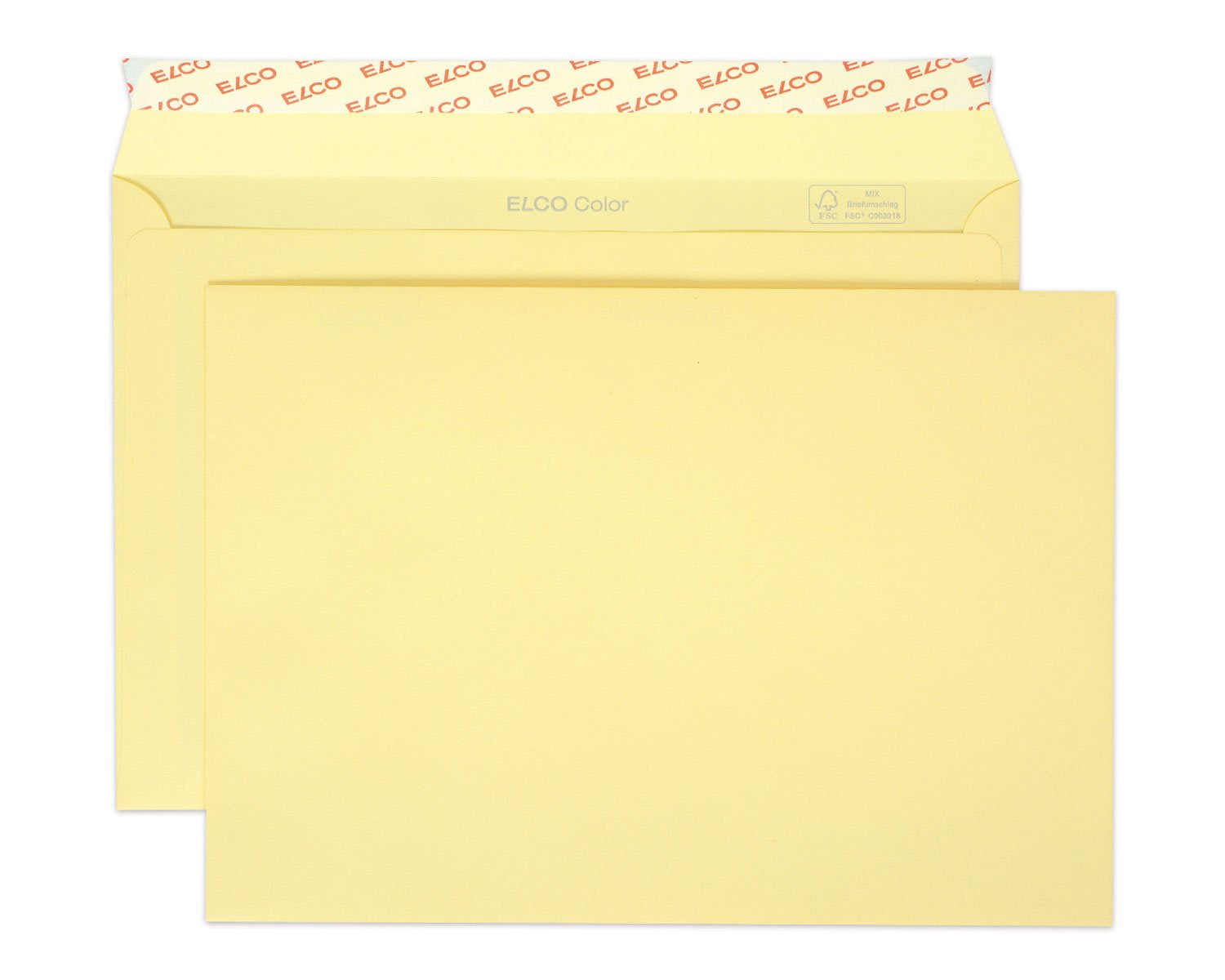 Elco Couvert C5 (229 × 162 mm), ohne Fenster, haftklebend (Optifix), hellchamois, 100 g/m² – 25 Stk.