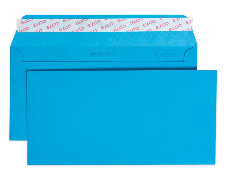 Elco Couvert C5/6, ohne Fenster, selbstklebend, blau, 100 g/m² – Elco – 25 Stk.