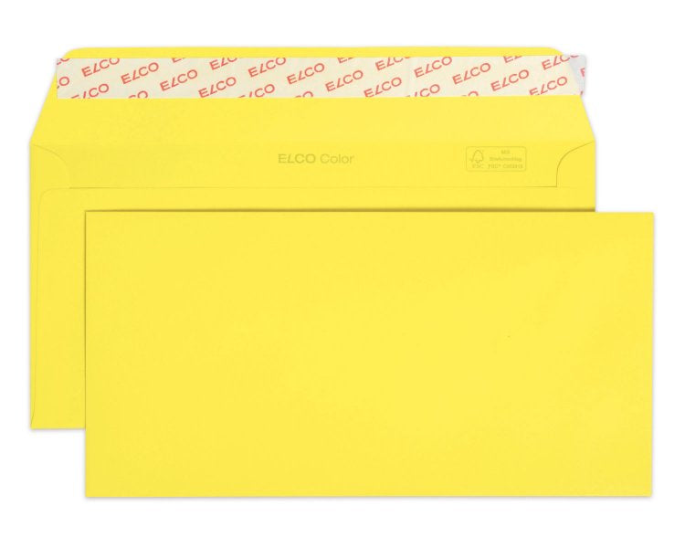 Elco Couvert C5/6, ohne Fenster, selbstklebend, gelb, 100 g/m² – Elco – 25 Stk.