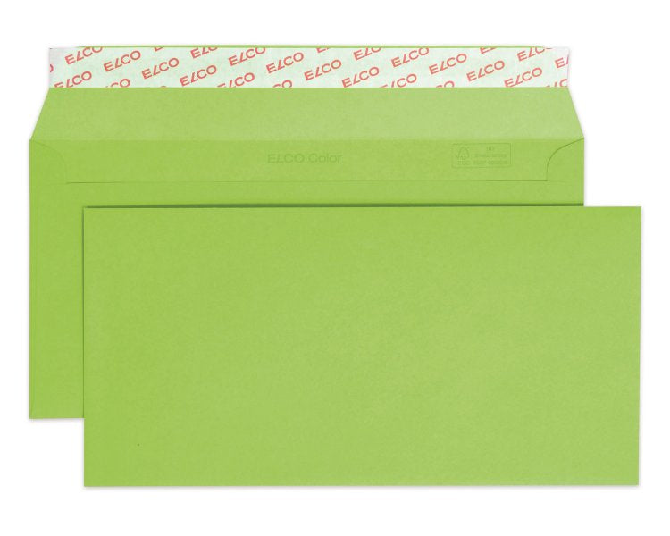 Elco Couvert C5/6, ohne Fenster, selbstklebend, grün, 100 g/m² – 25 Stk.