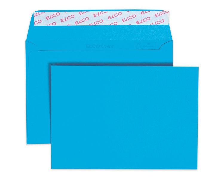 Elco Couvert C6 (162 × 114 mm), ohne Fenster, haftklebend (Optifix), intensivblau, 100 g/m² – 25 Stk.