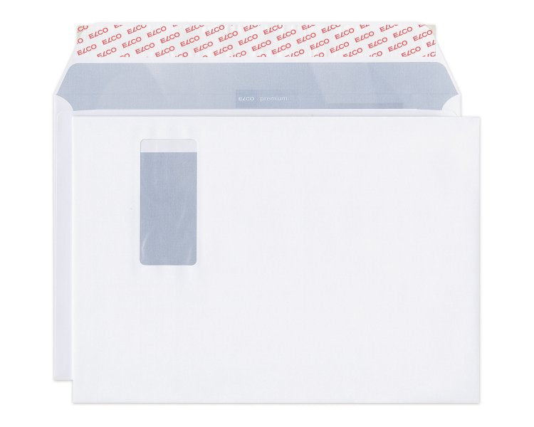 Elco Couvert C4, Fenster rechts, selbstklebend, weiss, 120 g/m² – Elco – 50 Stk.