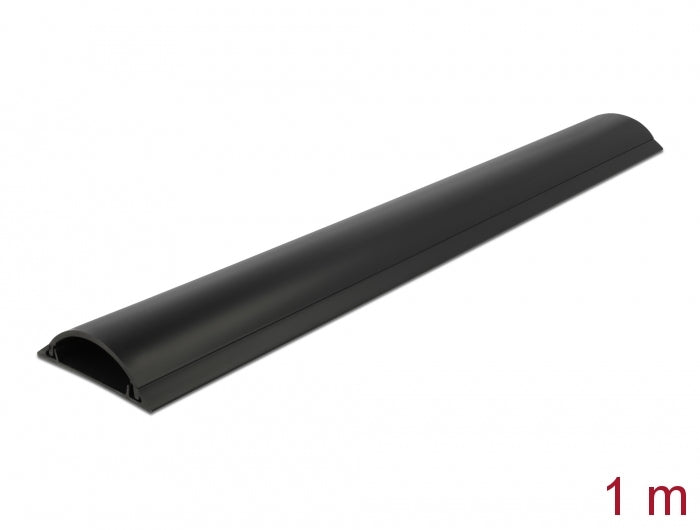 DeLOCK Wandkanal – 70 × 20 mm – 1 m – PVC – Schwarz, selbstklebend, 1 Stk.