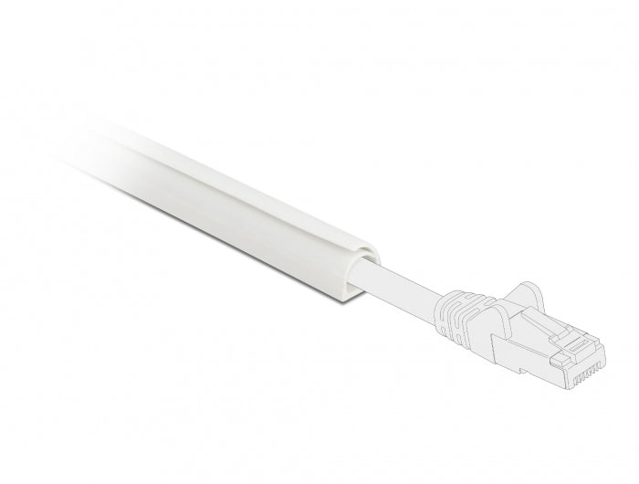 DeLOCK Wandkanal – 12 × 12 mm – 1 m – PVC – Weiss, selbstklebend, 1 Stk.