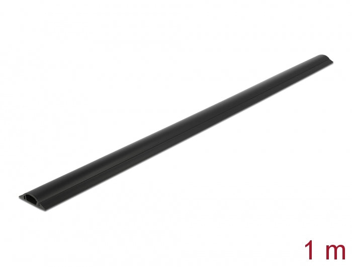 DeLOCK Wandkanal – 30×8 mm – 1 m – PVC – Schwarz, selbstklebend