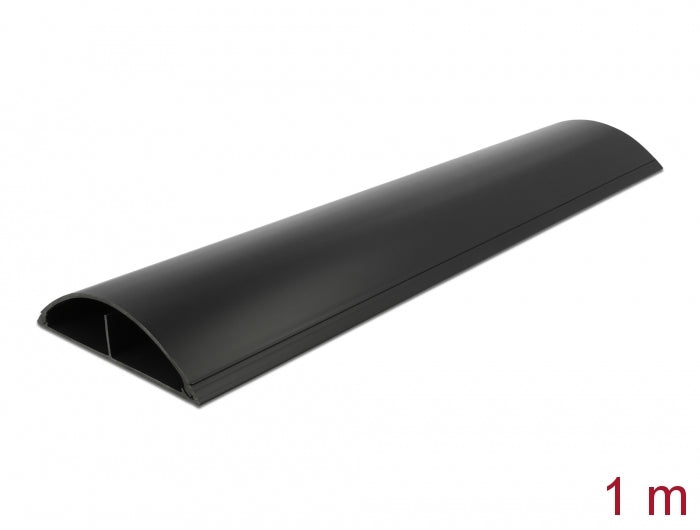DeLOCK Wandkanal – 119×26 mm – 1 m – PVC – Schwarz, selbstklebend