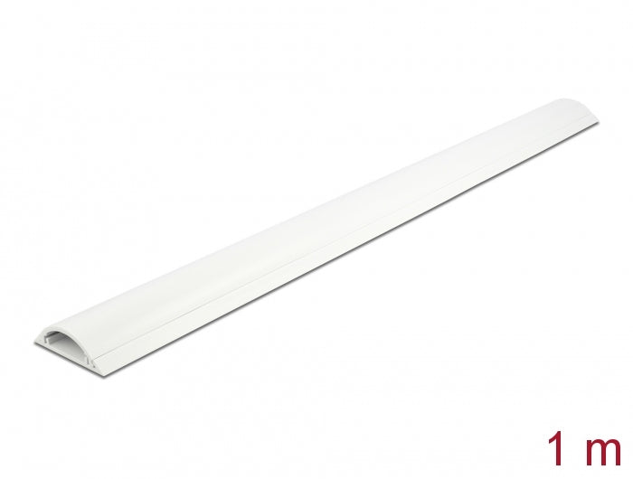 DeLOCK Wandkanal – 50 × 12 mm – 1 m – PVC – Weiss, selbstklebend, 1 Stk.