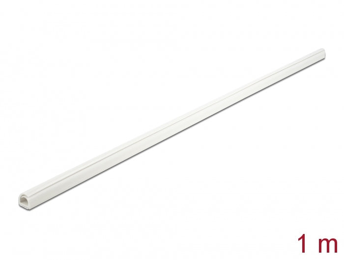 DeLOCK Wandkanal – 10×10 mm – 1 m – PVC – Weiss, selbstklebend, 1 Stk.