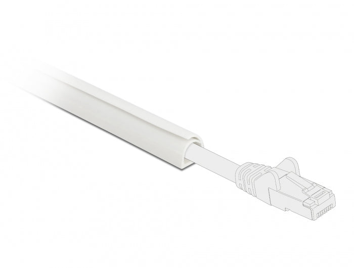 DeLOCK Wandkanal – 10×10 mm – 1 m – PVC – Weiss, selbstklebend, 1 Stk.