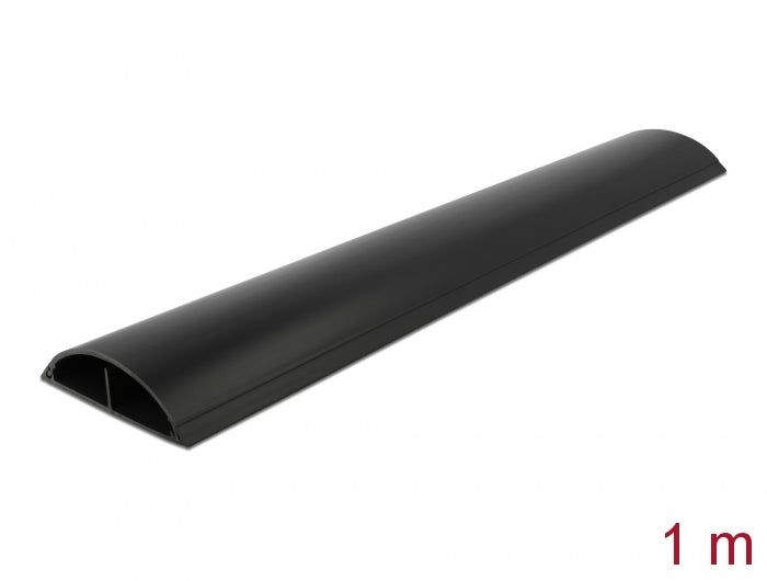 DeLOCK Wandkanal – 89 × 21 mm – 1 m – PVC – Schwarz, selbstklebend