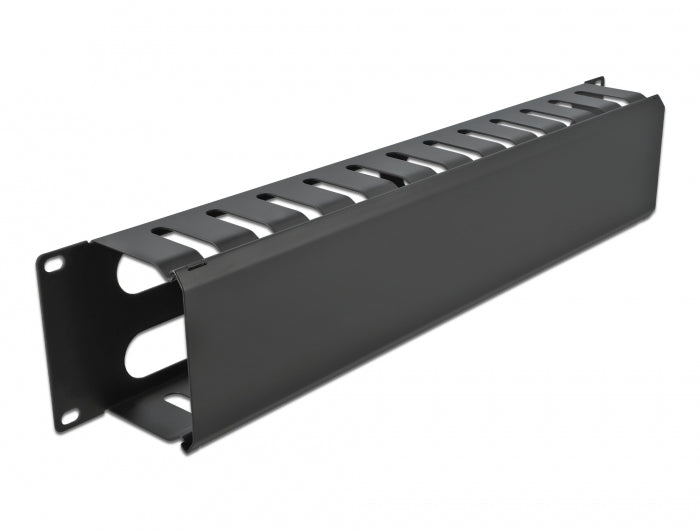 DeLOCK 19" Rangierpanel, 2U, 4 Öffnungen, Montageset, Metall – Schwarz