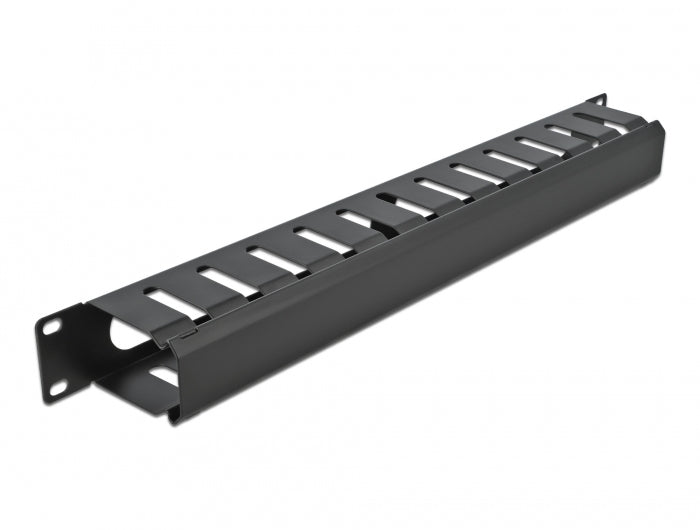 DeLOCK Bürstenleiste 19", 1U, Schwarz, Metall