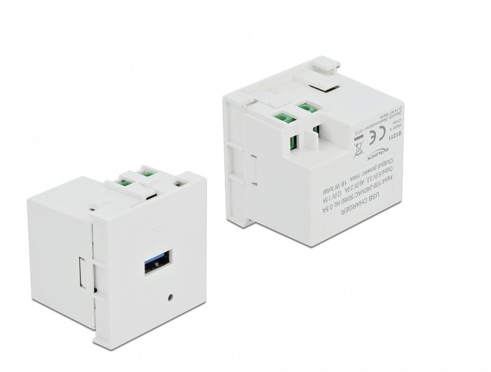 DeLOCK Easy 45 Steckdoseneinheit – 1×USB‑A 5 V/3 A (15 W), Einbau