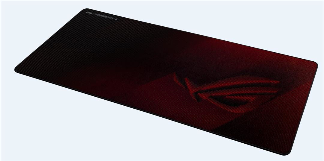 ASUS ROG Scabbard II – Gaming-Mauspad – 400 × 900 mm, Stoff & Gummi, Schwarz, Rot