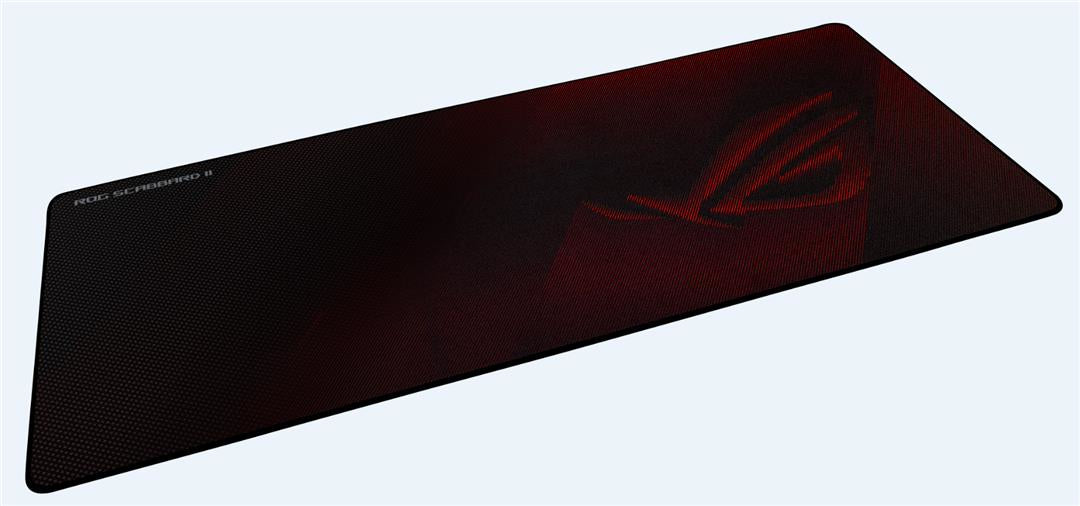 ASUS ROG Scabbard II – Gaming-Mauspad – 400 × 900 mm, Stoff & Gummi, Schwarz, Rot