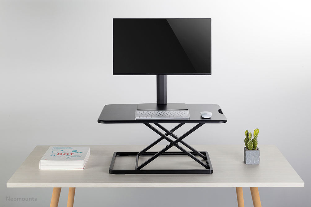 Neomounts Stehtisch – 67 × 47 × 40,5 cm – schwarz – höhenverstellbar