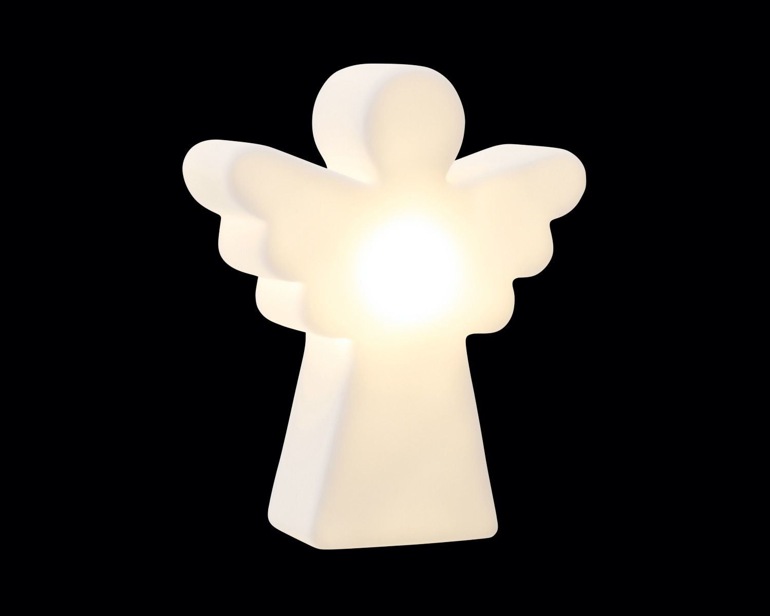8 seasons design Shining Angel Micro Leichte Dekorationsfigur – 3,2 × 12 × 0,9 cm – Kunststoff, weiss