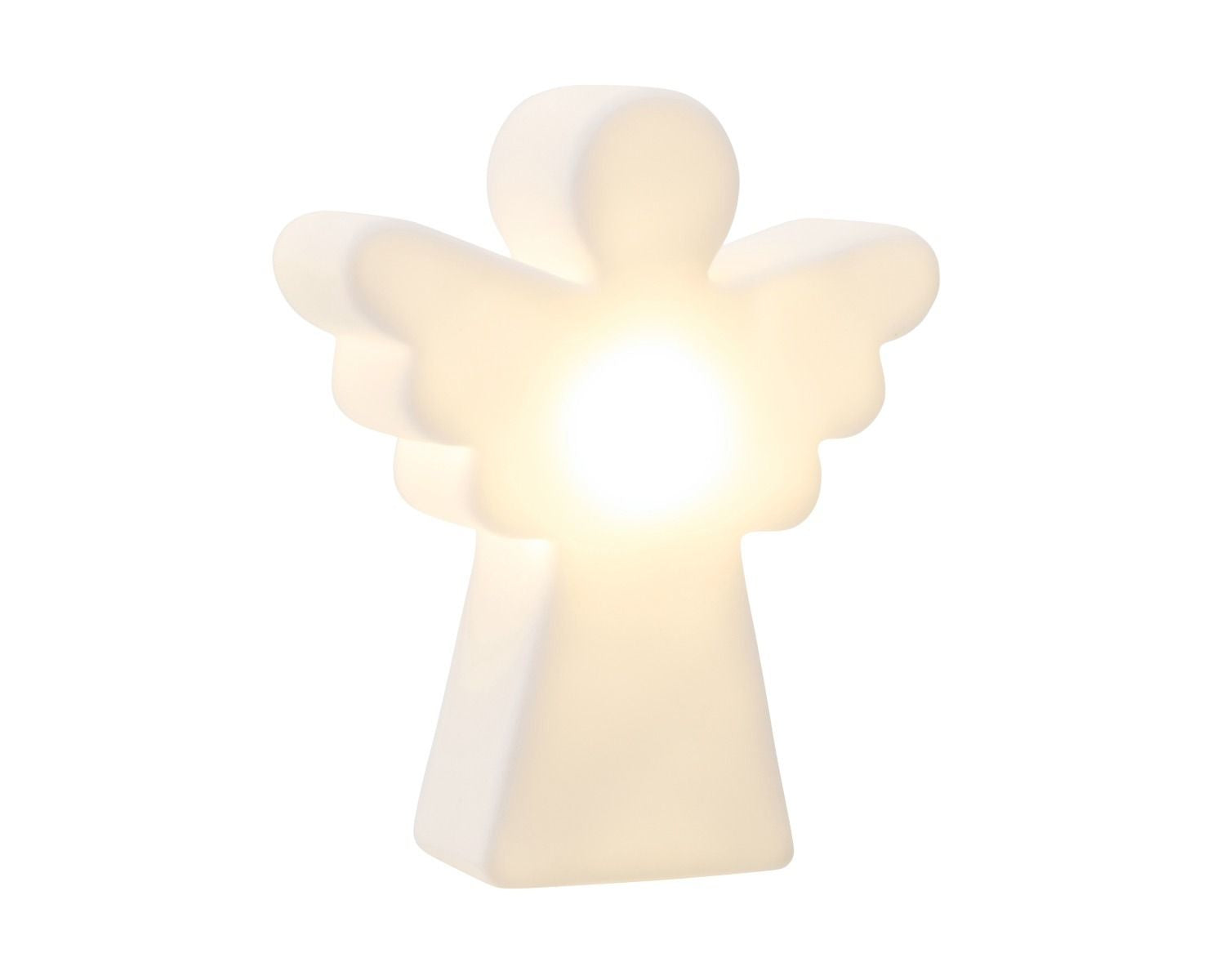 8 seasons design Shining Angel Micro Leichte Dekorationsfigur – 3,2 × 12 × 0,9 cm – Kunststoff, weiss