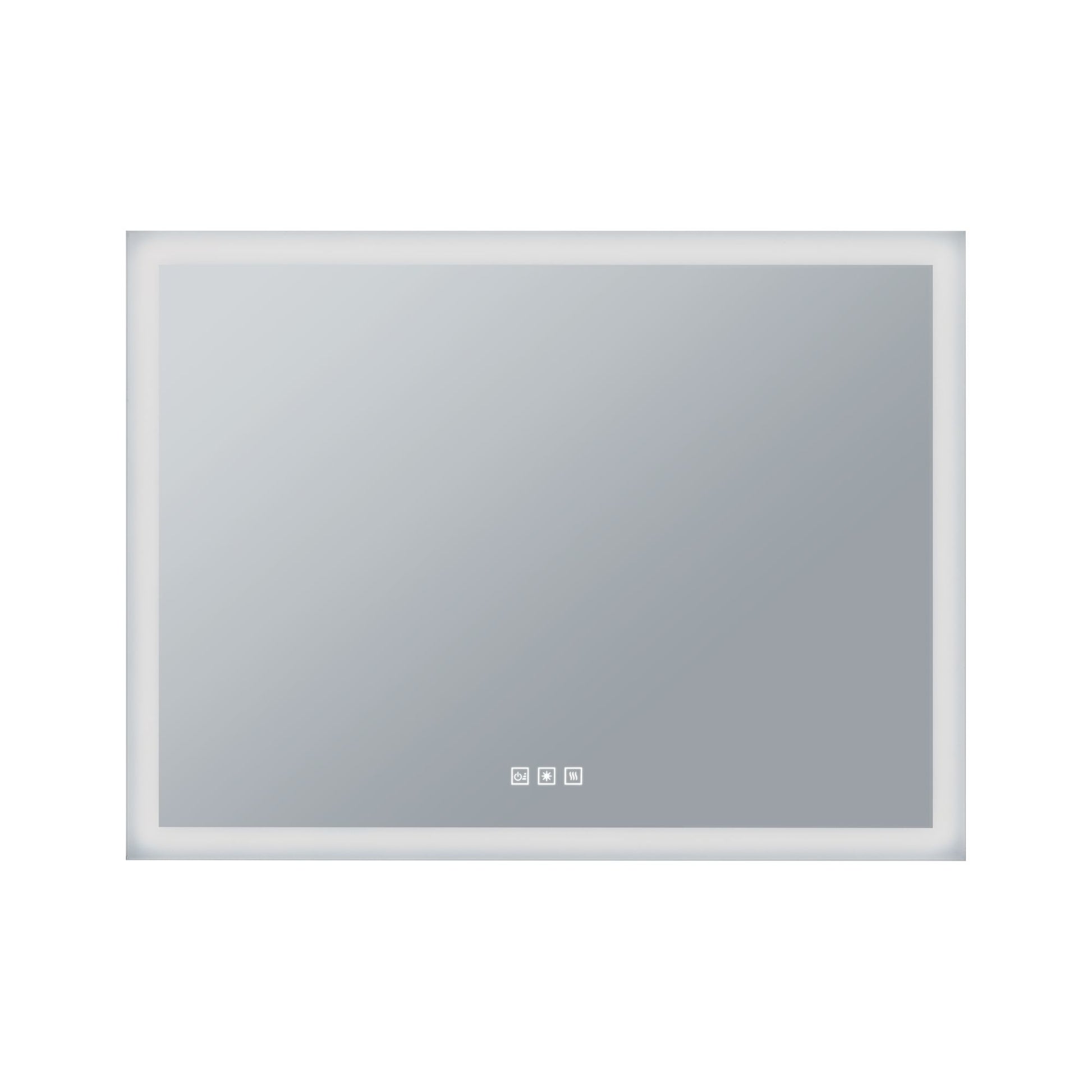 Paulmann Spiegel MIRRA – 60×80 cm, Metallrahmen, LED-Beleuchtung, IP44, Weiss