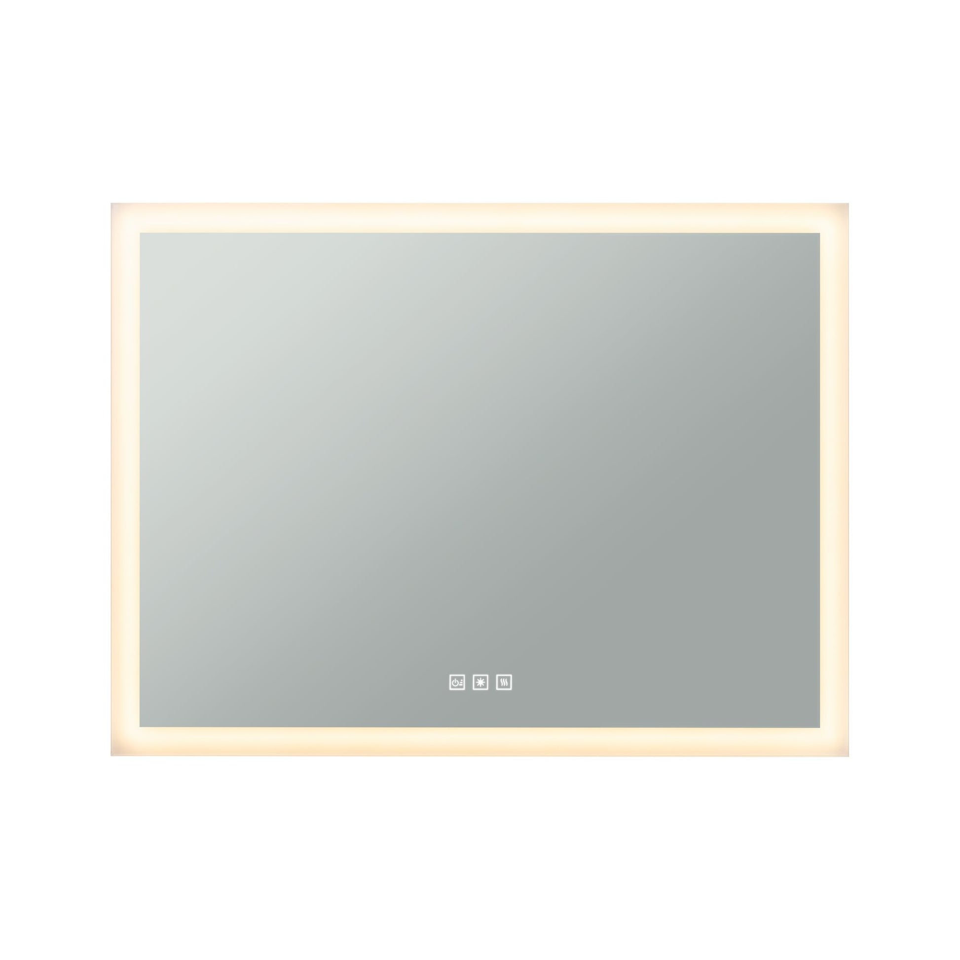 Paulmann Spiegel MIRRA – 60×80 cm, Metallrahmen, LED-Beleuchtung, IP44, Weiss