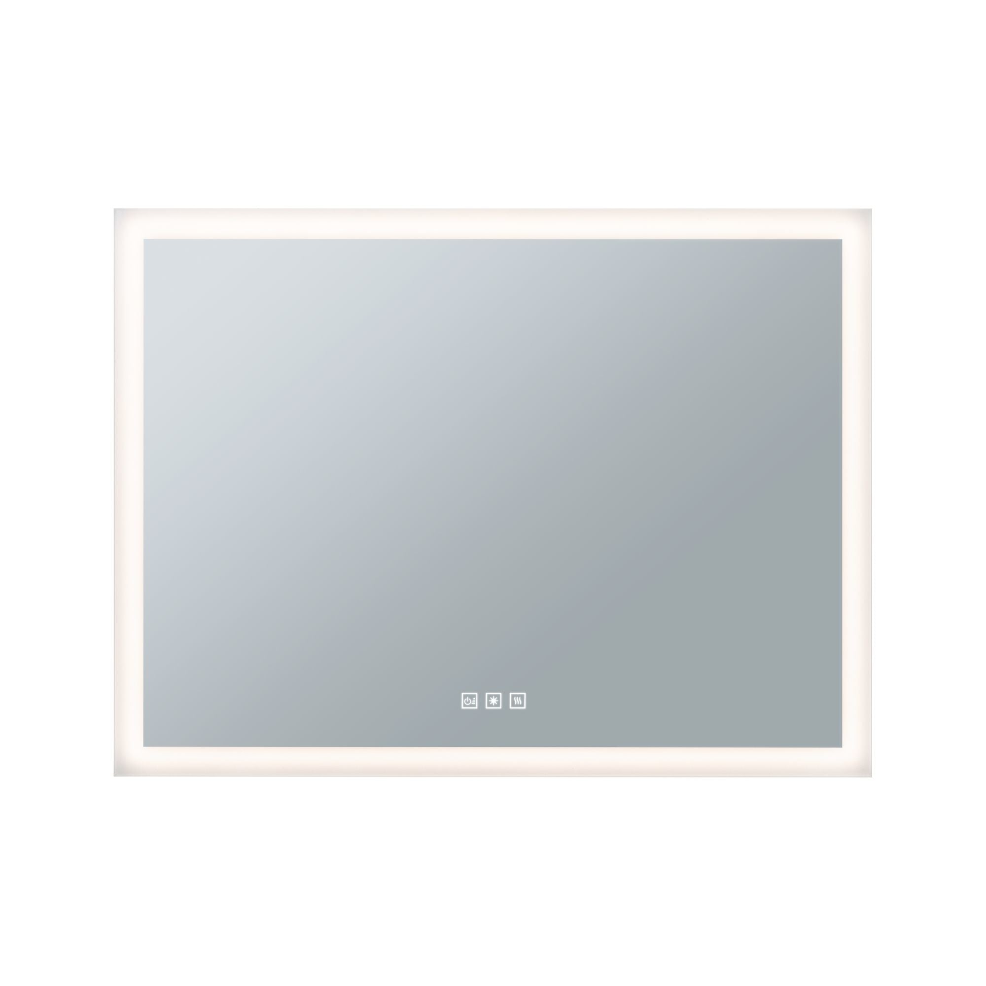 Paulmann Spiegel MIRRA – 60×80 cm, Metallrahmen, LED-Beleuchtung, IP44, Weiss