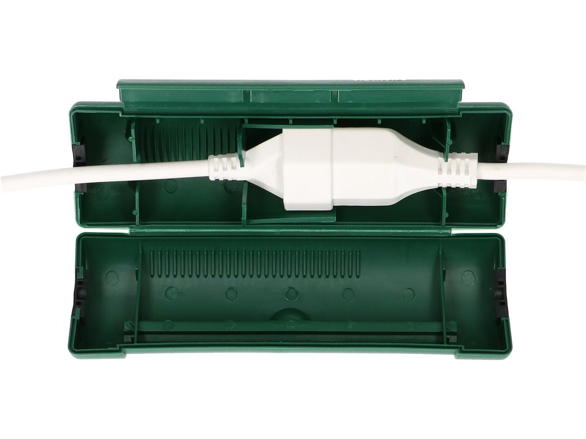Max Hauri AG Max Hauri Safety Box S Aussen-Kabelbox, 200×64×52 mm, IP44, Aussenbereich – Grün