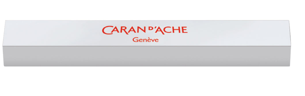 Caran d-Ache 849 Druckbleistift – 0,7 mm – Aluminium – Weiss – Mit Radierer – 1er-Pack