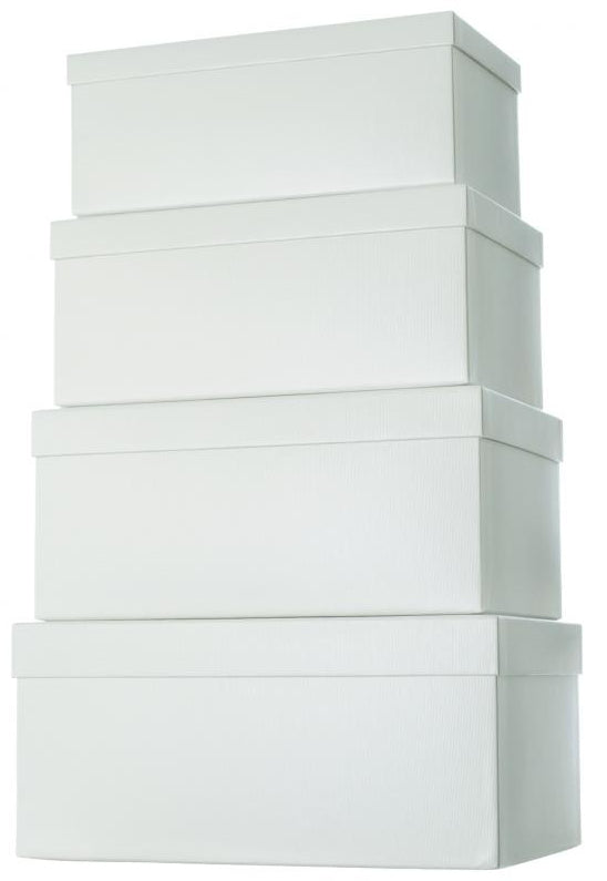 Stewo Geschenkbox – Neutral – 4-teilig – Strukturprägung, FSC