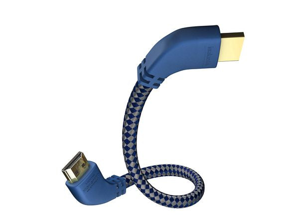 Inakustik HDMI Kabel HDMI 2.0 4K 60 Hz – 1 m – Ethernet – Blau/Silber