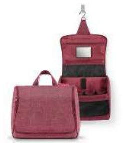 Reisenthel Kosmetiktasche Toiletbag XL – 4 l, wasserfest, aufhängbar – Bordeaux, Polyester – 1 Stk.