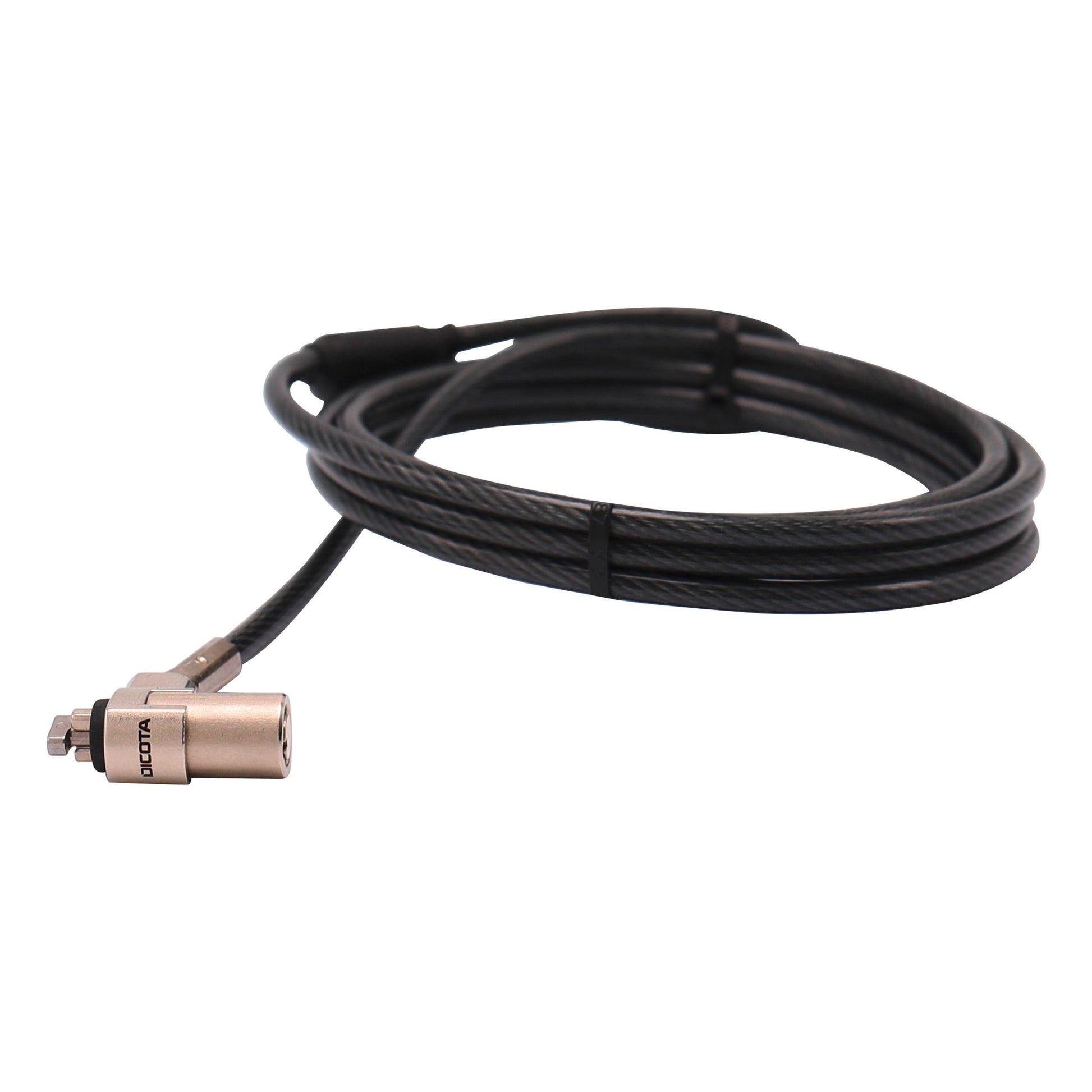 DICOTA Security Kabel T-Lock Ultra Slim V2 Kabelschloss – für Notebooks mit 3×7 mm Slot
