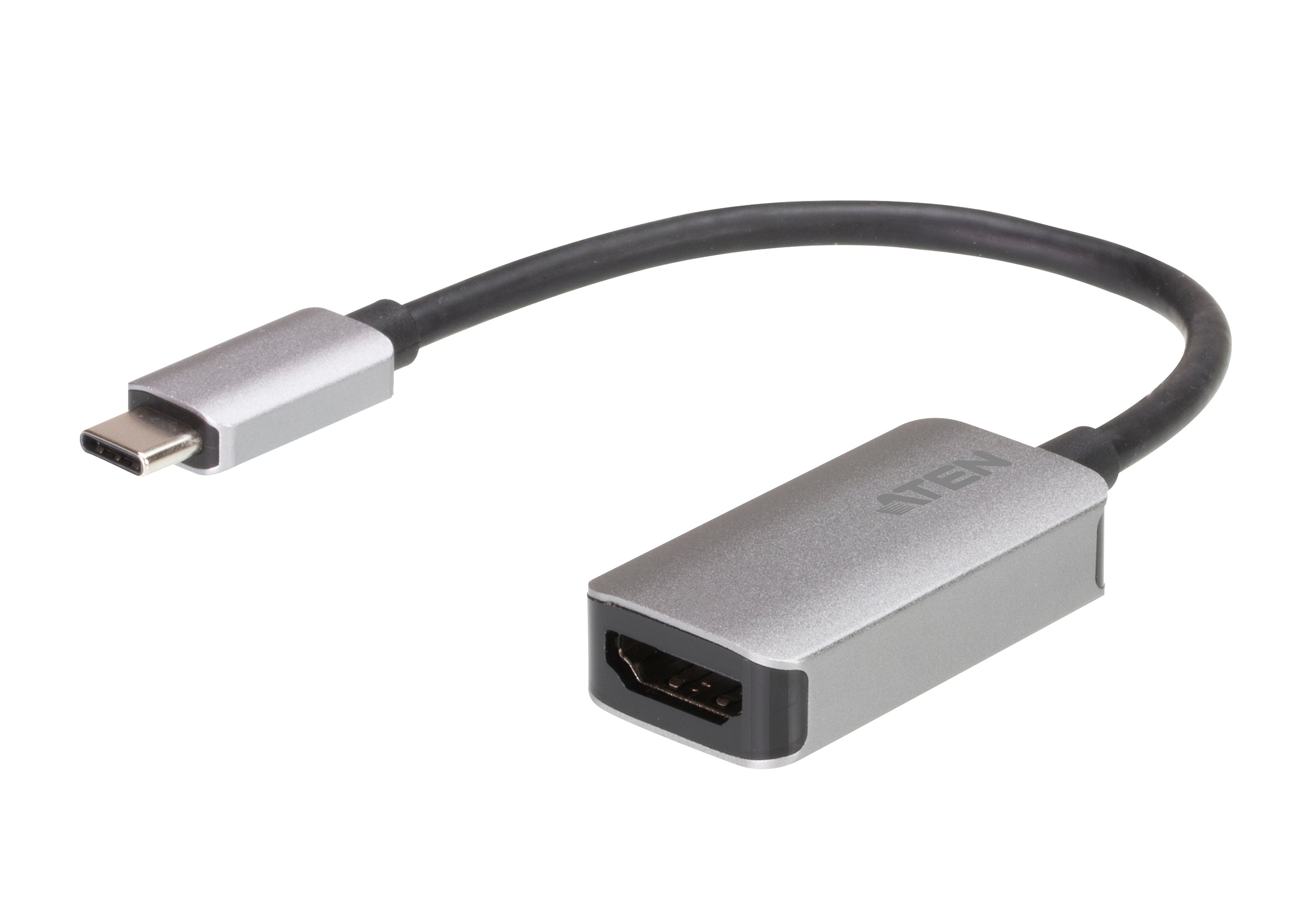 ATEN USB-C-zu-HDMI-Adapter – 4096 × 2160 @ 60 Hz, HDMI 2.0, USB 3.2 Gen 1, 15 cm, für Windows/Mac/Android/iOS