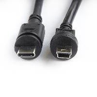 Mobotix USB-C auf Mini-USB Kabel – USB 2.0 (480 Mbit/s) – 5 m – Schwarz – für M73