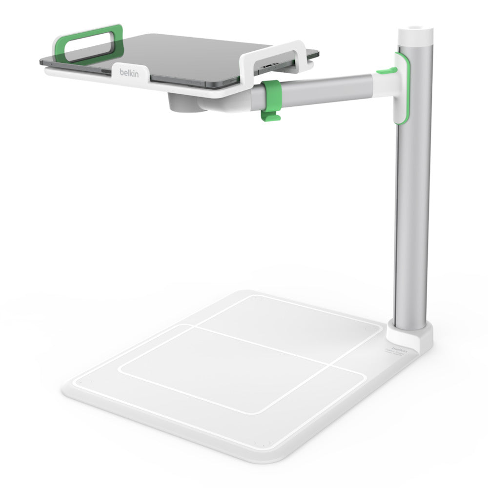 Belkin Tablet Stage 2.0 Tablet-Ständer – für 7–12,9", schwenkbar, verbessertes Kabelmanagement – Weiss
