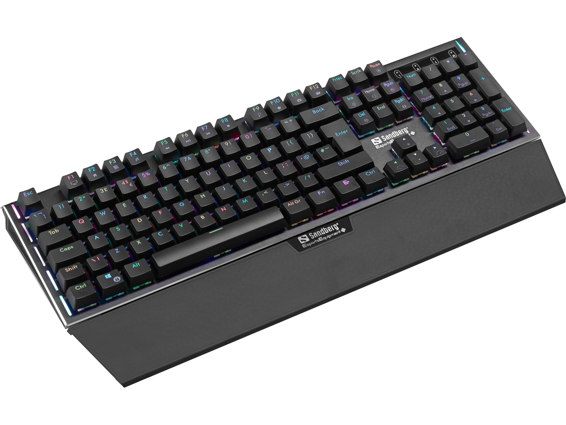 Sandberg FireStorm Mech – Gaming-Tastatur – mechanisch, Blau – USB – RGB – AZERTY (BE) – mit Handballenauflage