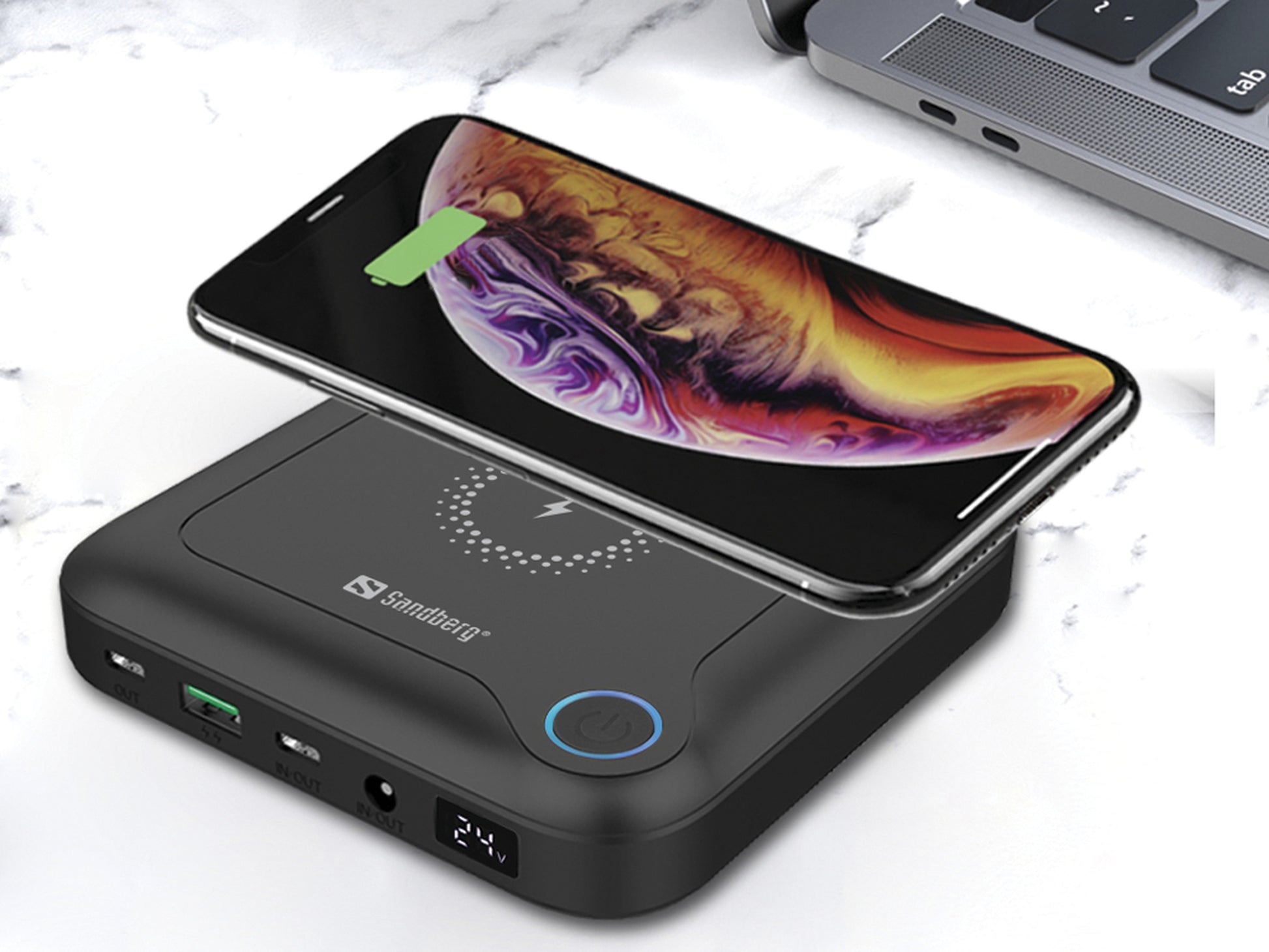 Sandberg Powerbank 24000 mAh für Smartphones, Tablets und Notebooks, Schwarz