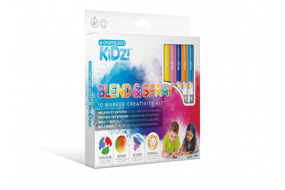 Chameleon Kidz – Blend & Spray Bastelset – 24-teilig – ab 4 Jahren